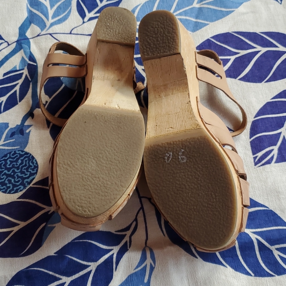 Ecote Leather Ankle Strap Sandal Clogs Size 8 - Picture 10 of 12